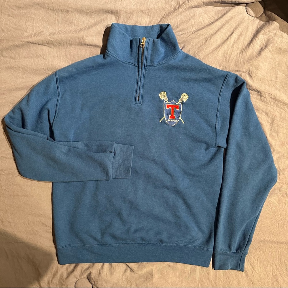 Men’s Turquoise Lacrosse Quarter Zip Sweatshirt